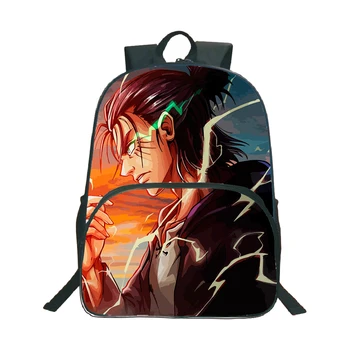 рюкзак для ноутбука attack-on-titan для студентов hot blood с комиксами для мальчиков и девочек, школьные сумки для хранения книг в стиле аниме Харадзюку, Рюкзаки Унисекс