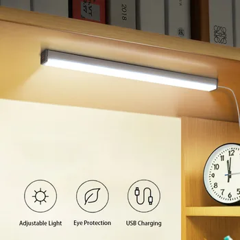 Светодиодный ночник, USB Перезаряжаемая ночная лампа, Регулируемый светильник, длинная полоса, светильник для защиты глаз, подходит для кемпинга на открытом воздухе