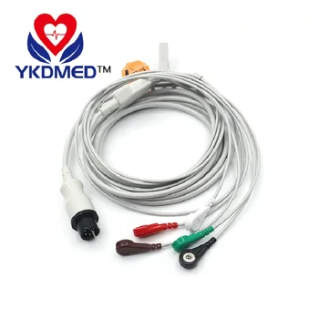 Совместимый универсальный кабель для ЭКГ монитора пациента AAMI 6Pin