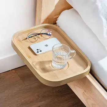 Современный минималистский прикроватный стеллаж для хранения проектор из массива дерева, прикроватный столик, кровать без перфорации, креативная перегородка для хранения