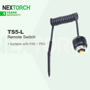 Тактический дистанционный выключатель Nextorch TS5-L, совместимый с PA5, P5G, с застежкой на крючок и петлю, для фонарика, охоты, стрельбы, EDC