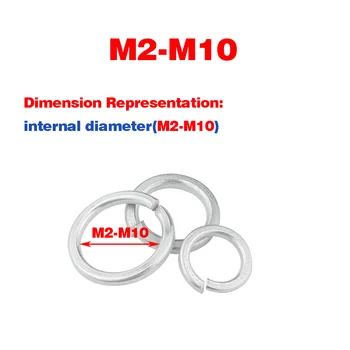 Тонкая шайба с белым цинковым покрытием, эластичная металлическая прокладка с открытой пружиной M2-M10