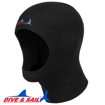 Ультратонкая 1 мм неопреновая шапочка для подводного плавания с капюшоном, снаряжение для подводного плавания, шапка для подводного плавания, сохраняющая тепло, завяжите волосы, сохраняющие тепло