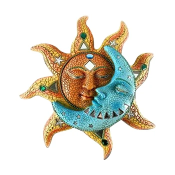 Художественная креативная статуя Солнца и Луны, Подвесные украшения, декор для гостиной, сада