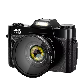 Цифровая фотокамера Винтажный видеомагнитофон Цифровая камера с широкоугольным объективом