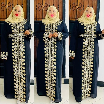 Черные Кафтаны, Платье Farasha Abaya Из Дубая, Марокко, Очень Необычное Длинное Платье, Европейский и американский Модный Тренд