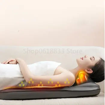 Электрическая Подушка-массажер для спины, талии, шейных позвонков, Многофункциональная подушка для массажа спины, Разминающая массажную подушку для всего тела