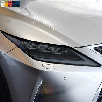 2 шт Защитная пленка Для автомобильных фар С Дымчатым Черным Оттенком Виниловая Прозрачная Наклейка TPU Для Lexus RX 2020 2021 RX350 RX450h