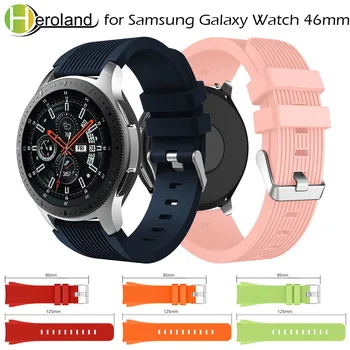 22 мм ремешок для Samsung Galaxy Watch 46 мм ремешок для смарт-часов Samsung Gear S3 Classic/S3 Frontier Сменный силиконовый 2018 новый