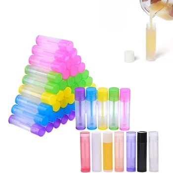 300ШТ 5 мл Пустые цветные пластиковые тюбики для бальзама для губ из полипропилена, контейнеры для хранения блеска для губ, держатель, тюбики для губной помады 