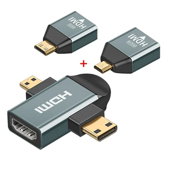 CYSM Chenyang 4K @ 60hz Micro Mini HDMI к HDMI 1.4 Женский комбинированный адаптер 2 в 1, 3 шт./компл.