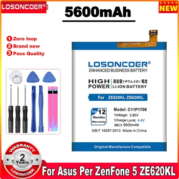 LOSONCOER 5600 мАч C11P1708 Аккумулятор Для ASUS Zenfone 5 5Z ZE620KL X00QD ZS620KL Z01RD Аккумулятор мобильного телефона