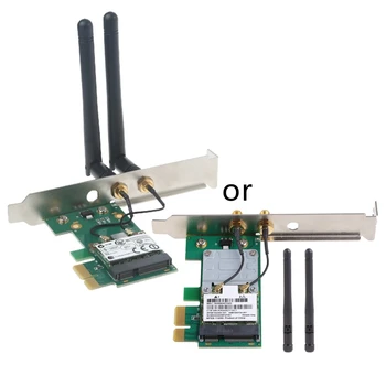 PCIe WiFi Карта 300 Мбит/с, Однополосная 2,4 ГГц PCI-E, Беспроводная WiFi карта-адаптер для Intel для материнской платы AMD W3JD