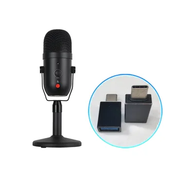 USB конденсаторный микрофон Компьютерная игра PS4 Запись прямой трансляции, Микрофон для записи дубляжа, интеллектуальное шумоподавление