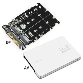 Адаптер M.2 SSD к U.2 2в1 M.2 NVMe и SSD-накопитель по шине SATA к PCI-e U.2 SFF-8639