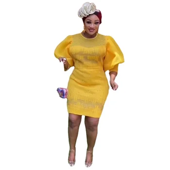 Африканские платья Для женщин С рукавом-фонариком Турция Вечернее Свадебное мини-платье выше колена Мусульманская Африканская Одежда Весна 2023