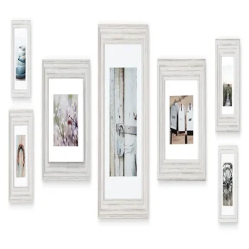 Галерея 8 x 10, 3,5 x 5, 5 x 7, Белая настенная рамка для галереи (количество 7)