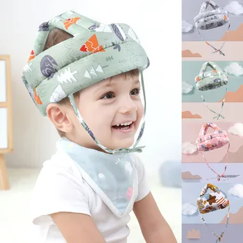 Детский Защитный шлем для защиты головы, головной убор, коврик от падения, дети учатся ходить, кепка, регулируемая Дышащая Кепка
