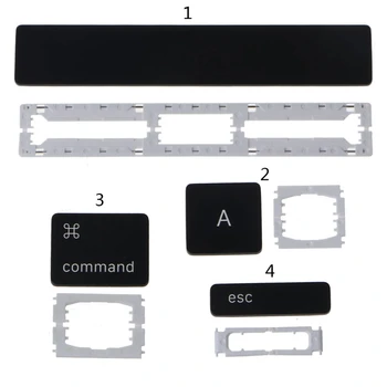 Одна Черная Клавиша с белым зажимом для Замены крышки клавиатуры США Великобритании Совместима с MacBook Pro Retina A1707 A1706 A1708