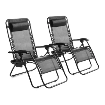 Опоры Кресло с нулевой гравитацией шезлонг 2 упаковки уличный стул пляжный стул стулья для кемпинга складной стул уличная мебель