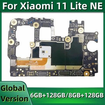 Оригинальная Разблокированная Материнская плата PCB Module Для Xiaomi Mi 11 Lite NE 128 ГБ 5G Материнская плата Основная плата Global MIUI OS Snapdragon 778G