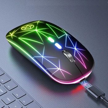 Перезаряжаемая Беспроводная мышь USB 2,4 ГГц Компьютерная Mause Gamer Эргономичные RGB игровые мыши Бесшумные Для Портативных ПК