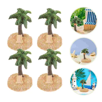 Песочница, Кокосовая пальма, Искусственное украшение, Имитация декора из смолы, Макет модели песочного стола, Зеленые пейзажи