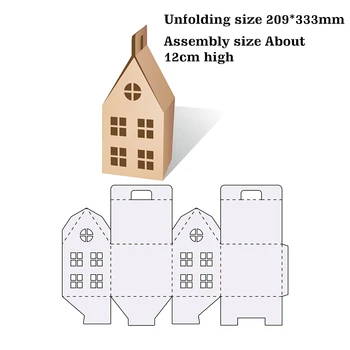 Подарочная мини-3D коробка для дома, металлические режущие штампы для нового 2022 года, Рамка для изготовления бумаги для скрапбукинга, Открытки, принадлежности для рукоделия Без штампа