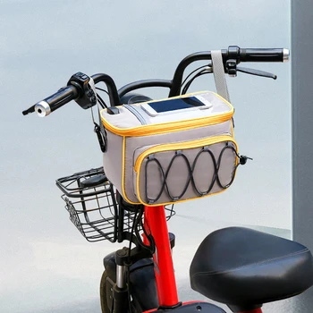 Подвесная сумка для электрического велосипеда, сумка для руля мотоцикла, тележка для трехмерного хранения, Большая сумка для руля, сумка-тележка