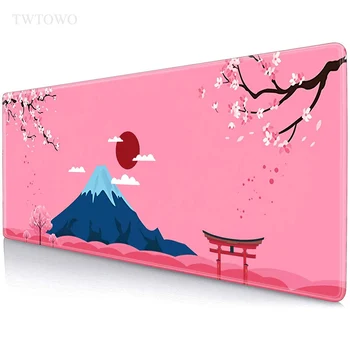 Розовый Коврик для мыши Mt Fuji Cherry Blossom Sakura Игровой XL Custom Home Новый Коврик Для Мыши XXL Коврик Для Мыши Из Натурального Каучука Коврик Для Мыши Коврик Для Мыши