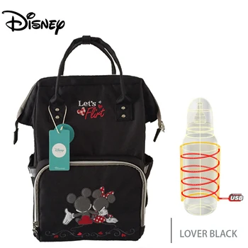 Термоизоляционная сумка Disney New Lover Pattern с рисунком большой емкости, сумки для бутылочек для кормления, сумки для подгузников, Оксфордские USB-изоляционные сумки