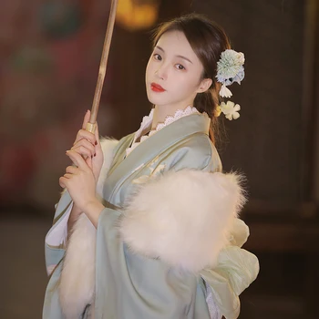 Японское Традиционное женское Кимоно, Формальная Юката, Женское платье в стиле ретро, одежда для фотосъемки, Косплей, Сценическая одежда